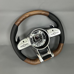 Volante de Madera Personalizado para <span class=keywords><strong>Mercedes</strong></span>-<span class=keywords><strong>Benz</strong></span> <span class=keywords><strong>AMG</strong></span> CLA45 E207 GLC X253 A220 W203 E350 W221 - Product Image 4