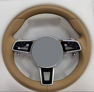 Volante Deportivo Clásico de Cuero Negro con Múltiples Radios para Panamera Cayenne <span class=keywords><strong>Macan</strong></span> 718 911 918 997 991 970 971 Boxster Cayman - Product Image 4