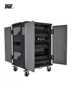 Chariot de recharge intelligent CA certifié UL à 36 emplacements pour ordinateurs portables, avec roues et plateaux coulissants, armoire de recharge sécurisée pour l'éducation scolaire