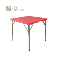 Table pliante en plastique HDPE blanc robuste JJY-ZDZ-D002 86cm carré Portable extérieur intérieur utilitaire meubles de salle à manger