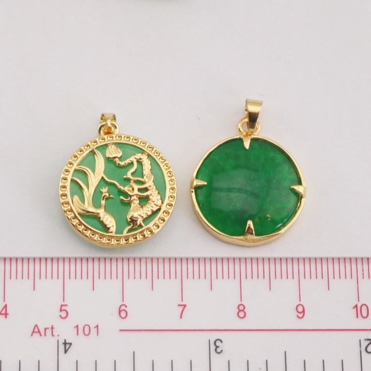 YL0033ทอง/มังกรและฟีนิกซ์