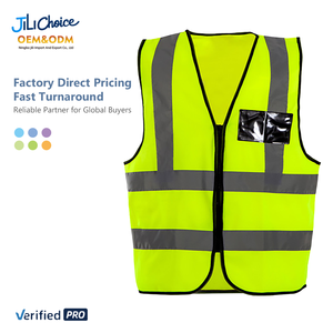 J & L 2025 OEM alta visibilità all'ingrosso 100% poliestere riflettente di sicurezza caleco catadiottrice abbigliamento personalizzato - Product Image 1