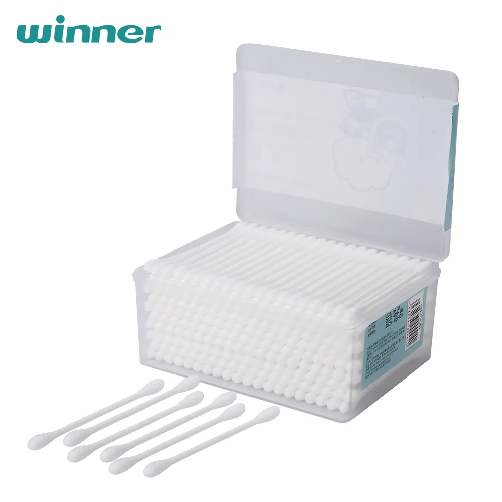 Winner OEM Paper Stick Medical sgrassante cotton fioc tamponi di cotone organico da viaggio personalizzati