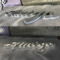 Lettres lumineuses LED personnalisées effet miroir brillant RGB perforées pour décoration de bar, événement, boutique, avec télécommande