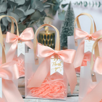 High-End transparente PVC gefrostete Tasche Anti statische Geschenk-und Hochzeits verpackung Handtasche für Geburtstags geschenke
