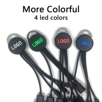 Gadgets électroniques bon marché promotionnels double face LED allument le logo personnalisé forme ronde 3 en 1 câble de charge avec porte-clés