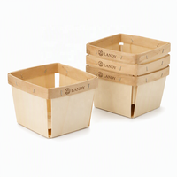 Boîtes en bois ventilées durables de qualité supérieure avec logo personnalisé pour fruits et légumes, boîte à légumes en bois biodégradable jetable