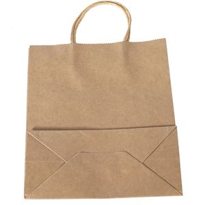 Bolsa de Papel Kraft Gruesa con Diseño Personalizado, Impresión de Logotipo, Bolsa de Regalo para Compras, con Asas Retorcidas, Número 11 - Product Image 3
