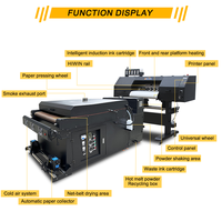 Mesin Printer DTF Film untuk Kaos Custom, Printer T-shirt 60cm, Mesin DTF Tinta Putih Komersial untuk Bisnis Pencetakan Logo Merek Pakaian