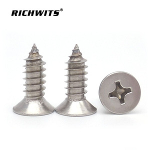 Vis autotaraudeuses Richwits en acier inoxydable à tête fraisée Phillips pour le bois, filetage métrique droit - Product Image 5
