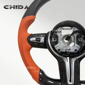 Volante Deportivo de Cuero Personalizado con Fibra de Carbono, Diseño Deportivo, Compatible con F10 F15 F31 F40 X3 E83 X5 <span class=keywords><strong>450i</strong></span> Todos los Modelos - Product Image 3