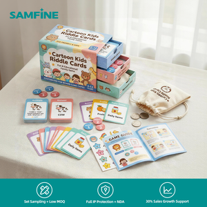 <span class=keywords><strong>Cartes</strong></span> <span class=keywords><strong>de</strong></span> <span class=keywords><strong>jeux</strong></span> éducatives pour enfants sans PA et sans plomb, en papier couché 350 g/m² avec pelliculage mat, écologiques et durables - Product Image 1