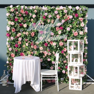 Mur de fleurs artificielles 3D en soie mélangée, fait main sur mesure, pour décoration de mariage en extérieur et de fête du Nouvel An, accessoires <span class=keywords><strong>photo</strong></span> - Product Image 6