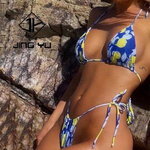 High Quality Factory Swimsuit Women's Printed Beachwear Custom Recycled Nylon Micro Bikini - Product Image 2