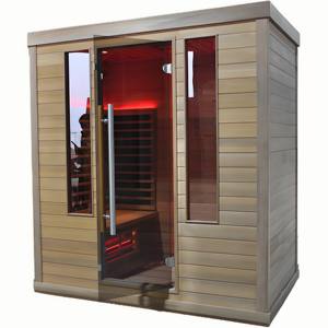 <span class=keywords><strong>Sauna</strong></span> de carbono infrarrojo de espectro completo de <span class=keywords><strong>220V</strong></span> de lujo, capacidad para 4 personas, cicuta de cedro rojo, madera para dormitorio, apartamento, baño, V - Product Image 2