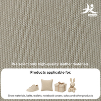 Cuir synthétique PU végétalien de haute qualité, durable, à texture tissée tridimensionnelle fine et gaufrée, pour chaussures, emballages et artisanat
