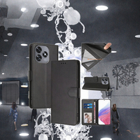 Étui de téléphone portable de luxe avec porte-cartes rabattable, TPU+PC, antichoc, pour Oukitel C51/C36/C35/C33/C32 Note 18 Ultra