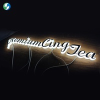 Letras de Señalización Retroiluminadas LED 3D Acrílicas Personalizables, Logotipo Personalizado, Mini Letras de Canal de Alto Brillo