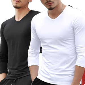 Camiseta Blanca de Cuello en V para Hombre, 100% Algodón Orgánico Sostenible, Personalizada al por Mayor, Talla Grande, Antiarrugas, 230g - Product Image 1