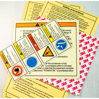 Étiquettes d'avertissement personnalisées, étiquettes de sécurité en PVC, étiquettes d'avertissement imperméables, autocollants auto-adhésifs à haute visibilité