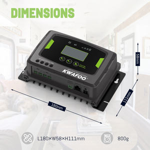 KWAFOO Controlador de Cargador Solar Inteligente, <span class=keywords><strong>Regulador</strong></span> de Entrada de 60V, 100V, 12 V, 20A, para Batería de 100Ah, EE. UU., Envío Gratis - Product Image 6