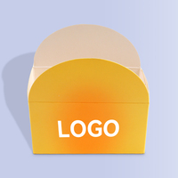 Vente flash - Boîte en papier recyclé de petite taille jaune avec logo personnalisé pour mini-beignets, gâteaux, sushis, desserts, emballage individuel
