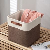 Boîtes à jouets carrées pliables pour la maison paniers de rangement de blanchisserie avec poignées