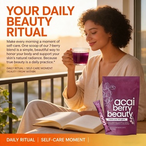 Bubuk <span class=keywords><strong>Acai</strong></span> <span class=keywords><strong>Berry</strong></span> Minuman Populer Berkualitas Makanan, Jus Kecantikan Sehat Kaya Vitamin, Bubuk Cranberry - Product Image 2