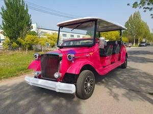 รถคลาสสิคไฟฟ้า 7-8 ที่นั่ง สีน้ำเงินและสีขาว สำหรับการท่องเที่ยวชมวิวในรีสอร์ท/โรงแรม - Product Image 2