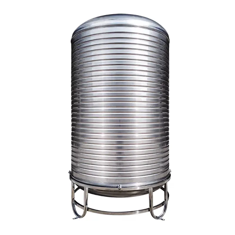 Serbatoio dell'acqua in metallo verticale da 100 litri adatto per uso domestico con serbatoio dell'acqua a cilindro in acciaio inossidabile a energia solare