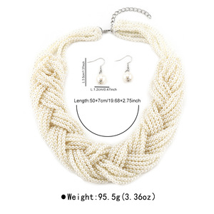 Offre Spéciale 2026 – Parure <span class=keywords><strong>de</strong></span> Bijoux Multi-brins en Perles Blanches Brillantes, <span class=keywords><strong>Collier</strong></span> et Boucles d'Oreilles pour <span class=keywords><strong>Femme</strong></span>, Idéale pour Mariage, Fête et Cérémonies Formelles - Product Image 6