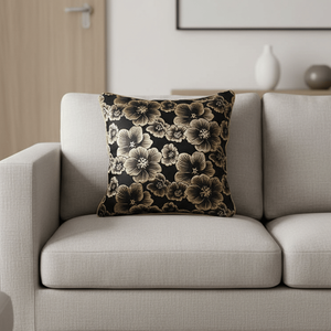 Elegante Federa per <span class=keywords><strong>Cuscino</strong></span> 50x50 in <span class=keywords><strong>Raso</strong></span> Goffrato Floreale, Jacquard <span class=keywords><strong>di</strong></span> Lusso per Arredamento Moderno <span class=keywords><strong>di</strong></span> Soggiorno, Camera da Letto e Hotel <span class=keywords><strong>di</strong></span> Lusso - Product Image 4