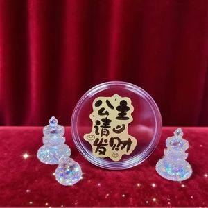 Adesivi per Cellulari Dorati, Puro, Principessa, Diventa Ricco, Ricchezza da Tutte le Direzioni, Subito, Ban - Product Image 3