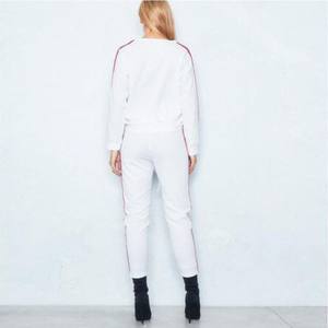 Ensemble de sport décontracté d'été pour <span class=keywords><strong>femme</strong></span>, pantalon ample en coton à manches longues, imprimé léopard, avec cordon de serrage - Product Image 4