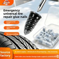 Kit de réparation de pneus de voiture/Véhicule électrique en boîte de fer; Kit d'outils de réparation de pneus à vide et de clous de réparation en forme de champignon pour l'exportation