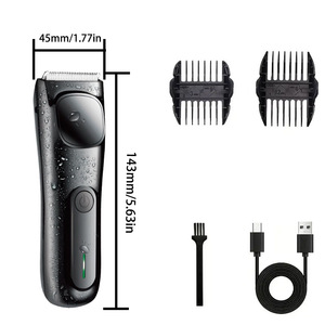 Recortadora de vello corporal y púbico, afeitadora de barba, depiladora corporal, recargable por USB-C, afeitadora inalámbrica para hombres - Product Image 2