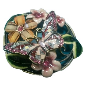 Boîte à bijoux double couche en forme de tortue, en alliage de zinc, avec strass, pour accessoires de bijouterie, Amazon - Product Image 5