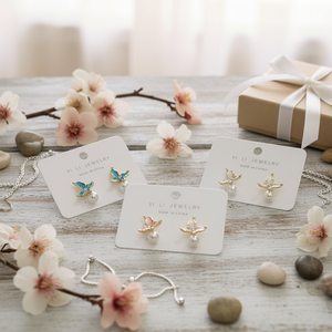 Orecchini messicani di cristallo prugna per le donne Boho Chic gioielli di moda in argento all'ingrosso all'ingrosso regalo di nozze gioielli di perle - Product Image 3