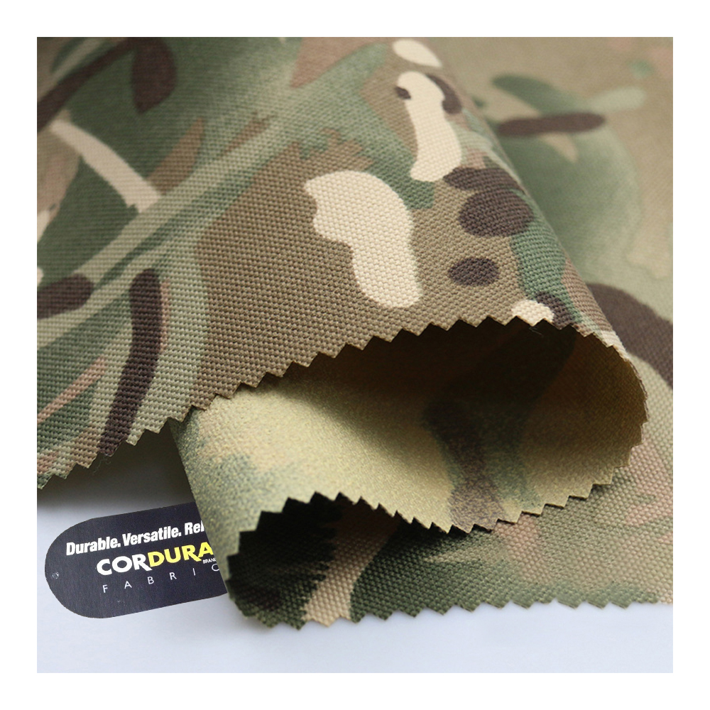 Водонепроницаемая 100% полиэфирная ткань Cordura Oxford с полиуретановым покрытием камуфляжная печатная ткань 1000D Cordura