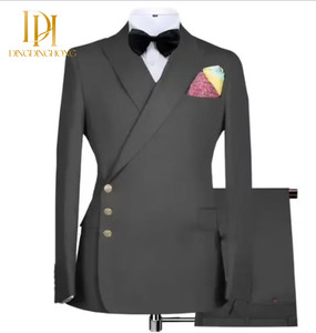 Ensemble <span class=keywords><strong>Costume</strong></span> d'Affaires Deux Pièces Slim Fit pour Homme, Nouveau Design, Veste Droite à Boutonnage Simple et <span class=keywords><strong>Pantalon</strong></span> à Fermeture Éclair, Idéal pour Bureau et Mariage - Product Image 6
