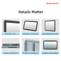 Monitor de marco abierto de red de 23,6 ", monitores lcd con pantalla táctil, monitor LCD táctil de Marco abierto LED
