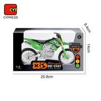 Vente en gros de moto tout-terrain miniature à l'échelle 1:8, modèle de moto miniature en métal moulé sous pression avec des sons pour enfants