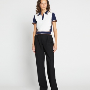 Camisetas Polo de Tenis de Algodón con Manga Corta y Parches con Logotipo Personalizado del Fabricante para Mujer, Ropa Deportiva - Product Image 5