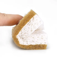 Masthome Nouvelle éponge à récurer multi-usages haute densité, absorbante, naturelle, pour laver la vaisselle, éponge en loofah avec éponge de nettoyage pour la cuisine