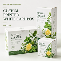 Boîte d'emballage en carton SBS 350 g/m² pour thé de qualité supérieure, thé détox et thé purifiant, petite boîte de vente au détail