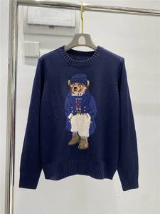 Laine mélangée dessin animé imprimé anti-boulochage décontracté à manches longues <span class=keywords><strong>pull</strong></span> en tricot pour femmes Rallau hiver élastique Logo avant - Product Image 1