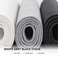 Feutre polyester aiguilleté sur mesure, rouleau de tissu non tissé, sans perte de fibres, blanc, gris, noir, OEM