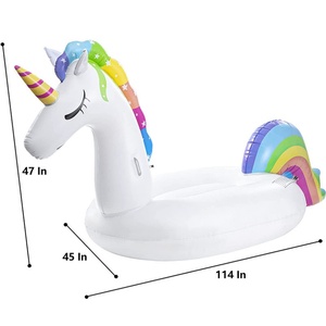 Inflatable Unicorn <b>Pool</b> Float Adult Size, 114 X 47 X 45 Inch Large Blowpipe <b>Pool</b> Float Ride, Party Decoration Casual Toy - Product Image 6