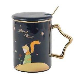 Zogifts New Hot Style Game Star Meets The Little Prince Ceramic Mug With Lid And Spoon