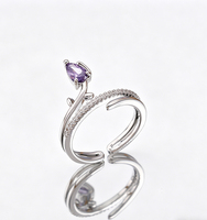 Bague ouverte de luxe en forme de tulipe, ultra-brillante, en zircon, motif floral, unisexe, la plus vendue, en cuivre plaqué or